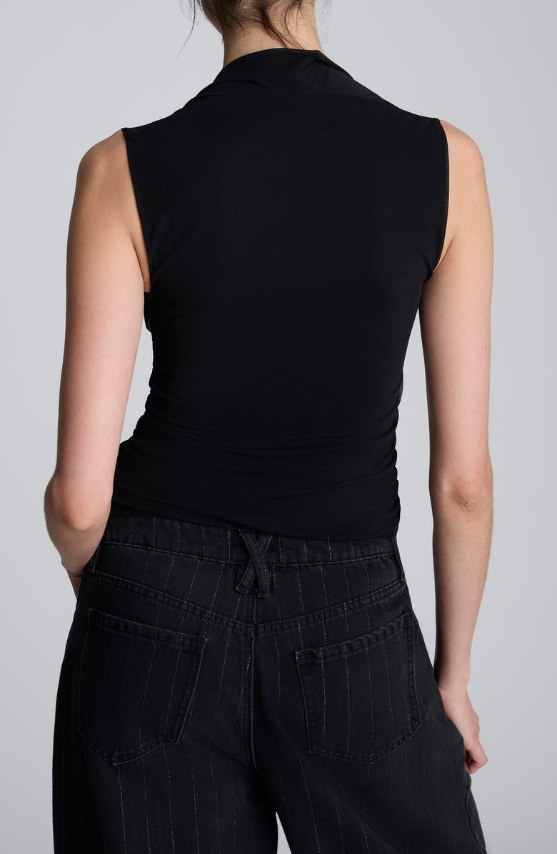 Kenneth Cole Queen Anne Neck Top, Alternate, color, Black