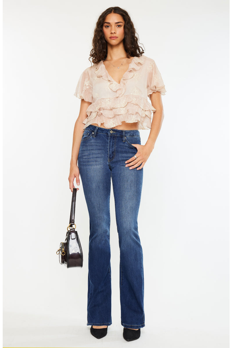 Constance Essentials High Rise Bootcut Jeans, Alternate, color, Medium Wash