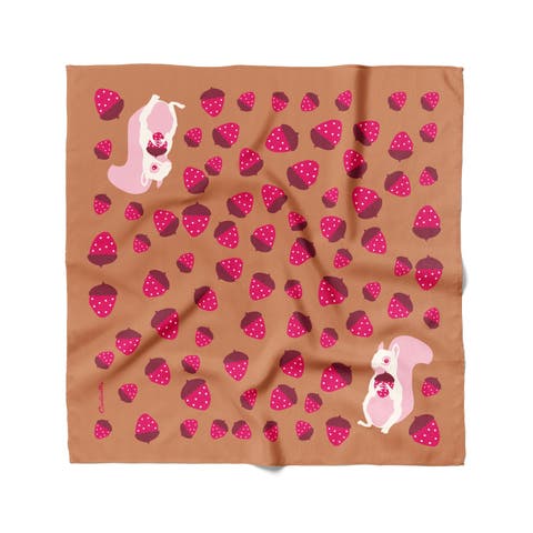 Albino Squirrel  Cotton Silk Bandana