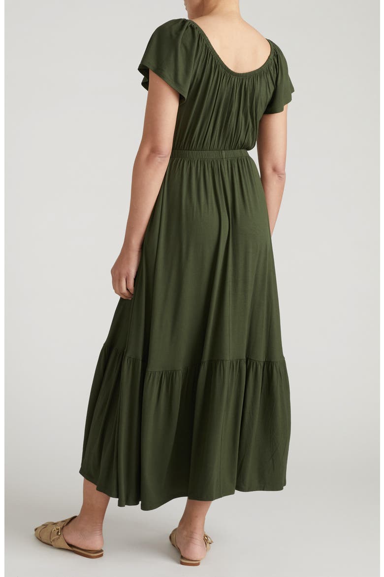 Liquid Jersey Maxi Dress, Alternate, color, CORATINA GREEN