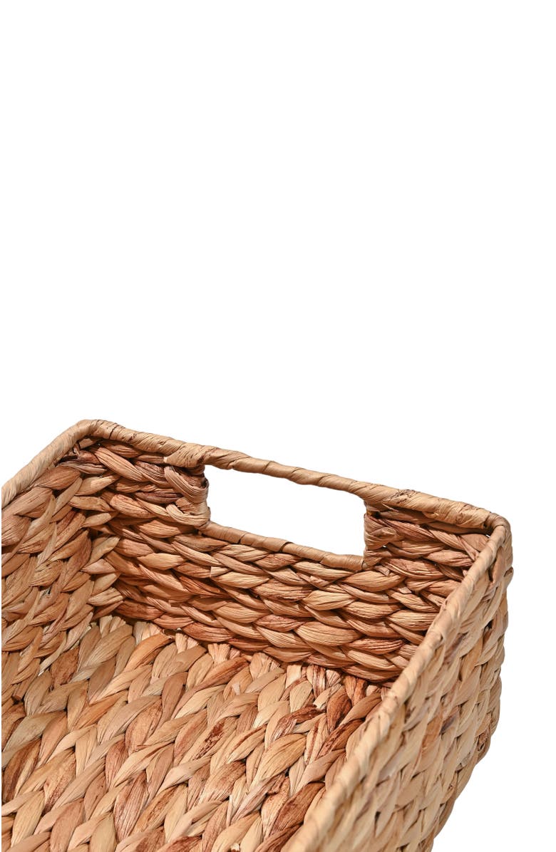 HAPPIMESS Lane Classic Farmhouse Handwoven Hyacinth Pantry Baskets with Chalkboard Labels and Handles,, Alternate, color, 