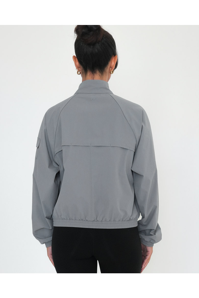 Cargo Nylon Windbreaker Jacket, Alternate, color, Stone
