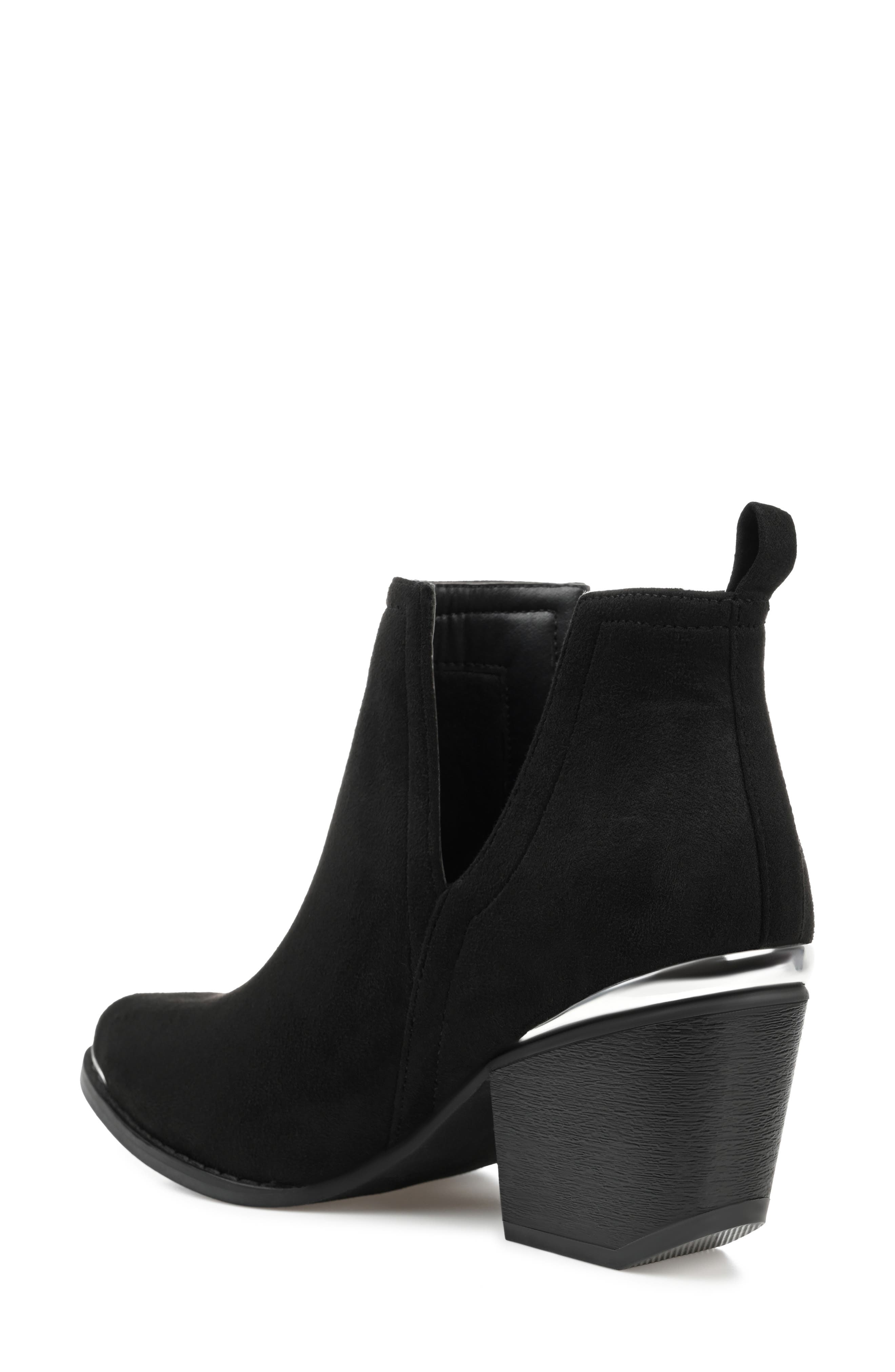 Journee Collection Issla Metal Trim Bootie, Alternate, color, Black