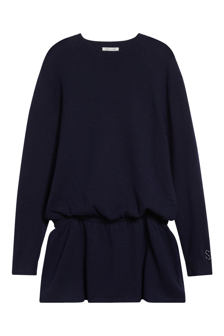 Kazia Oversize Long Sleeve Sweater Dress, Alternate, color, NAVY
