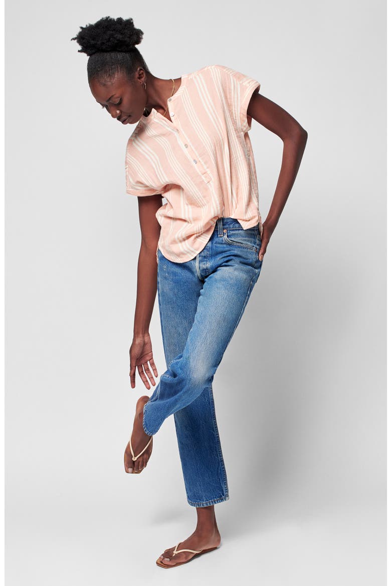 Dream Desmond Organic Cotton Top, Alternate, color, SEPIA NEUTRAL STRIPE