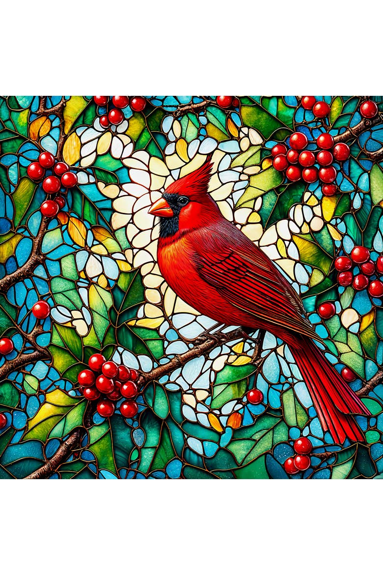 Cardinal and Holly 500 piece Jigsaw Puzzle for Adults, Alternate, color, Multicolor