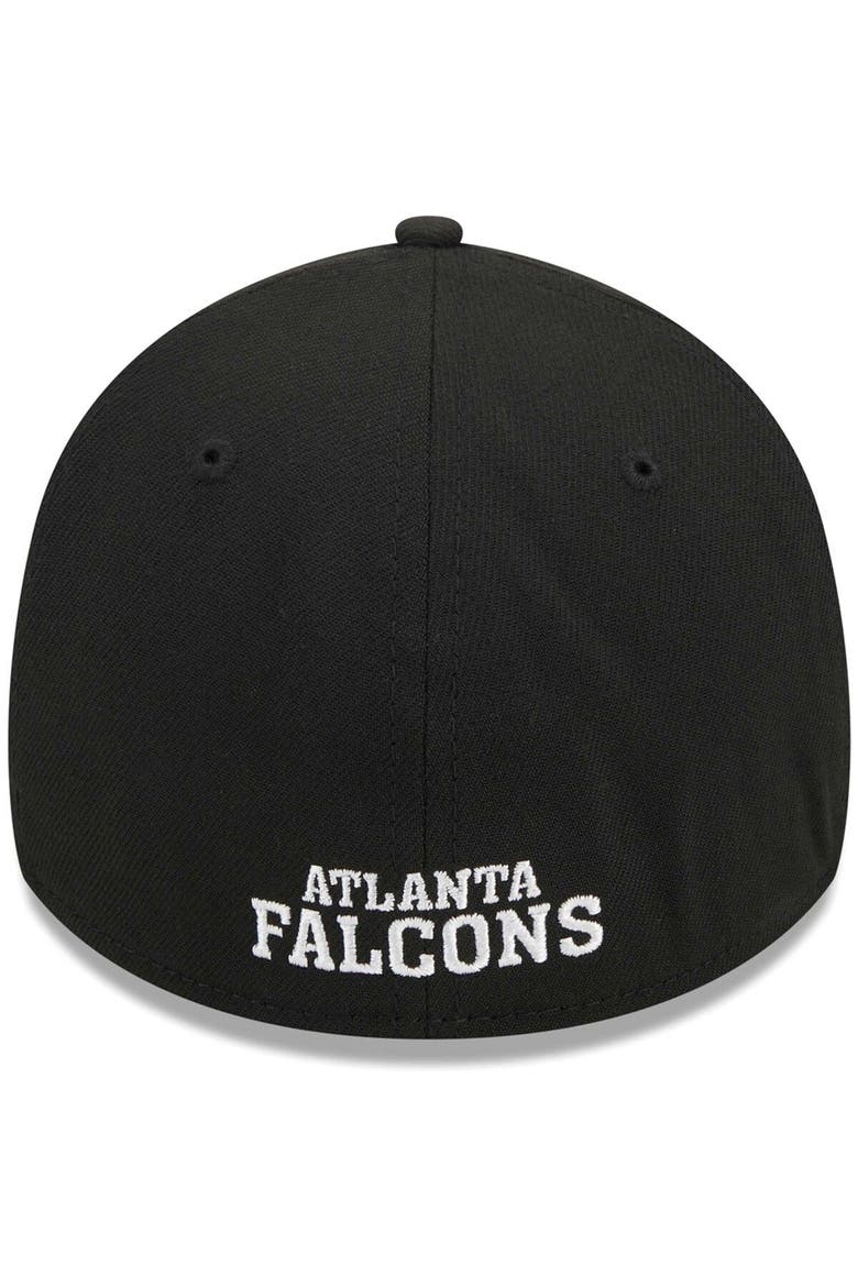 Men's New Era Black Atlanta Falcons Throwback Main 39THIRTY Flex Hat, Alternate, color, Black