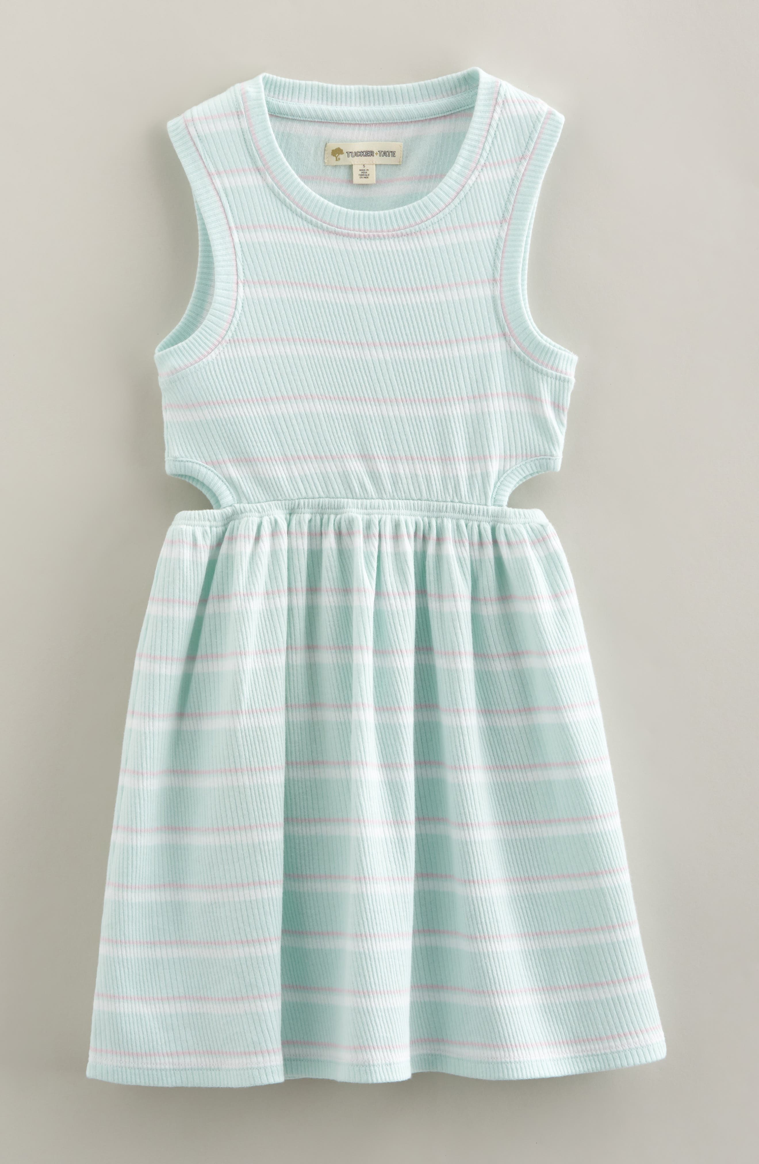 Tucker + Tate Kids' Cutout Cotton Rib Dress