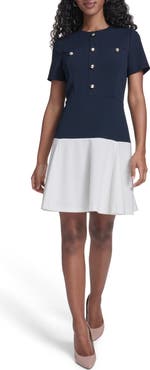Tommy Hilfiger Colorblocked Scuba Crepe Dress