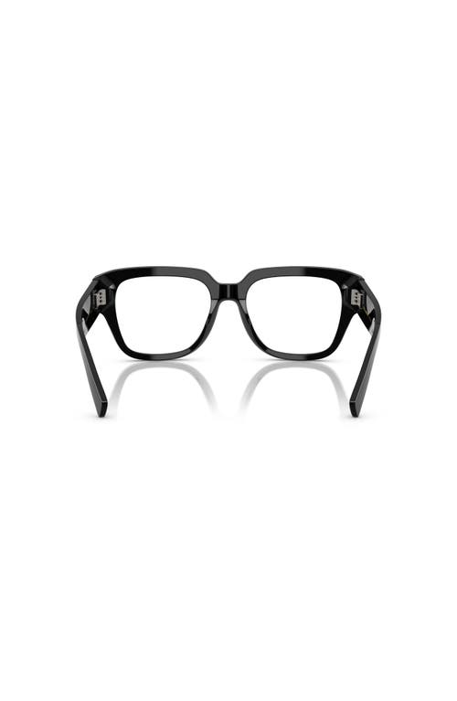 Dolce & Gabbana Dolce&gabbana 52mm Square Optical Glasses In Black