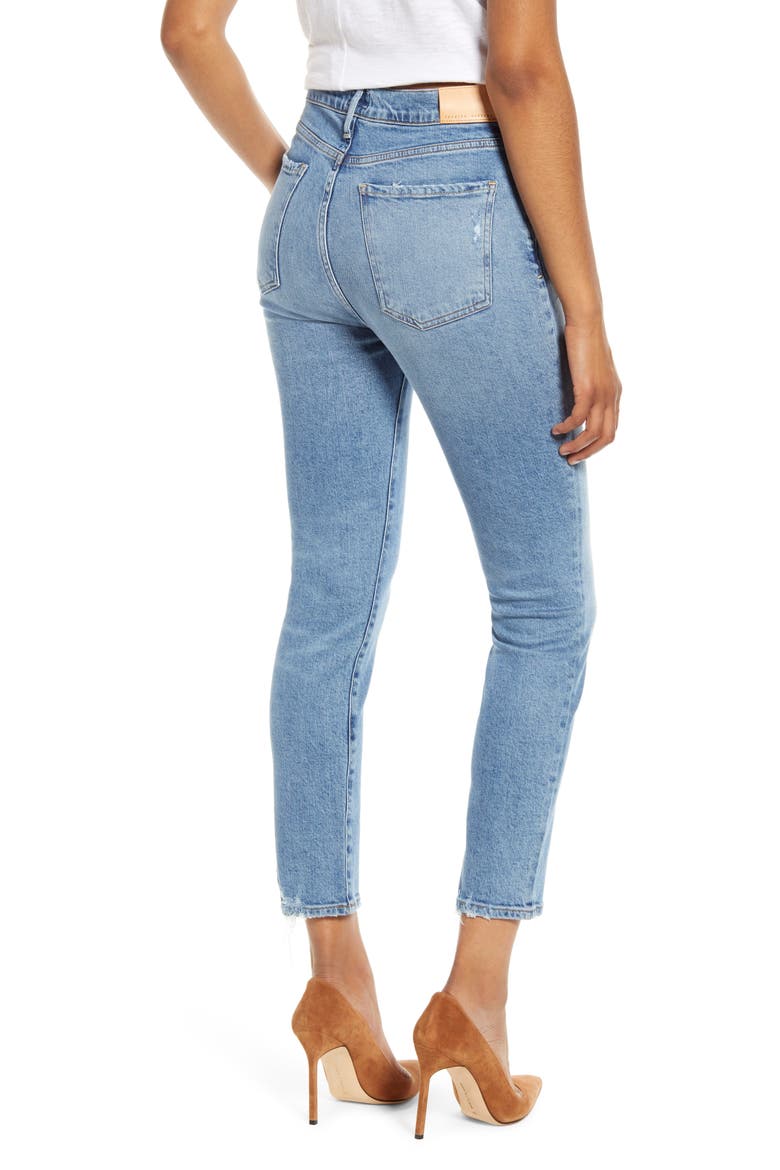 Olivia High Waist Slim Ankle Jeans, Alternate, color, CHIT CHAT