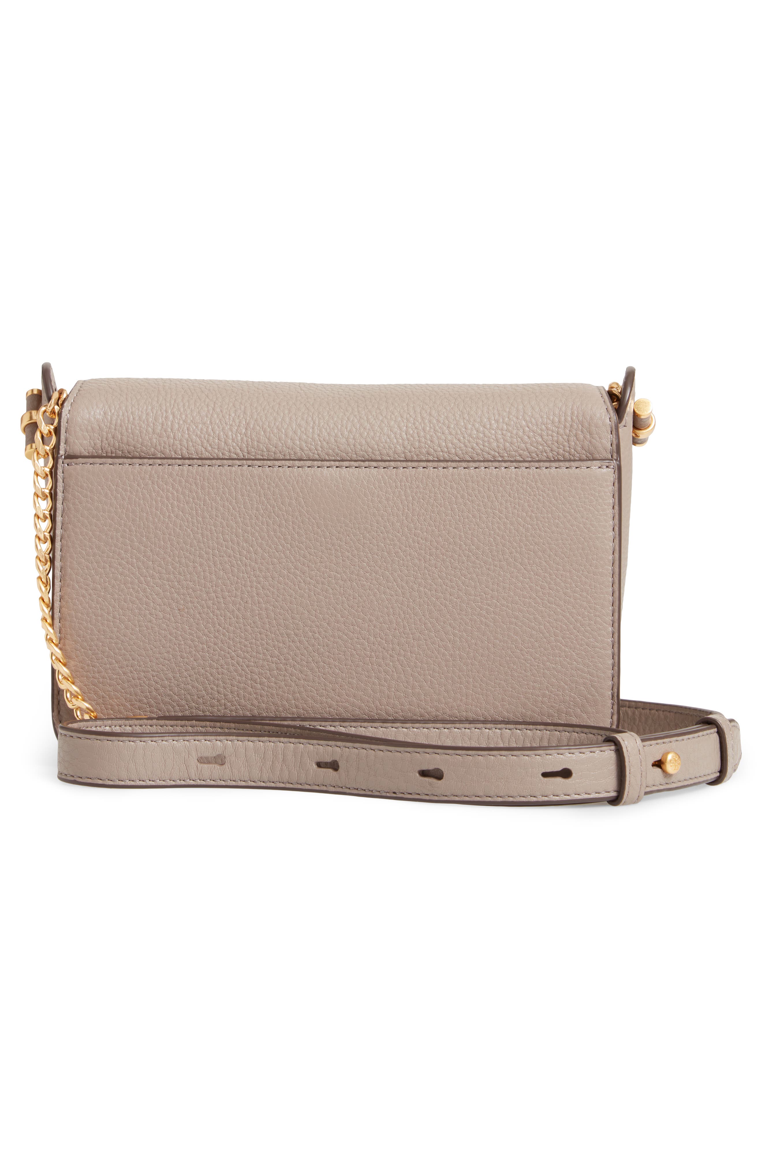 Chelsea Leather Crossbody Bag, Alternate, color, GRAY HERON