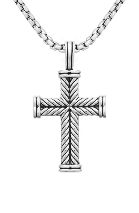 Men's Chevron Cross Pendant, 33.5mm