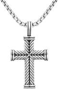 David Yurman Men's Chevron Cross Pendant, 33.5mm