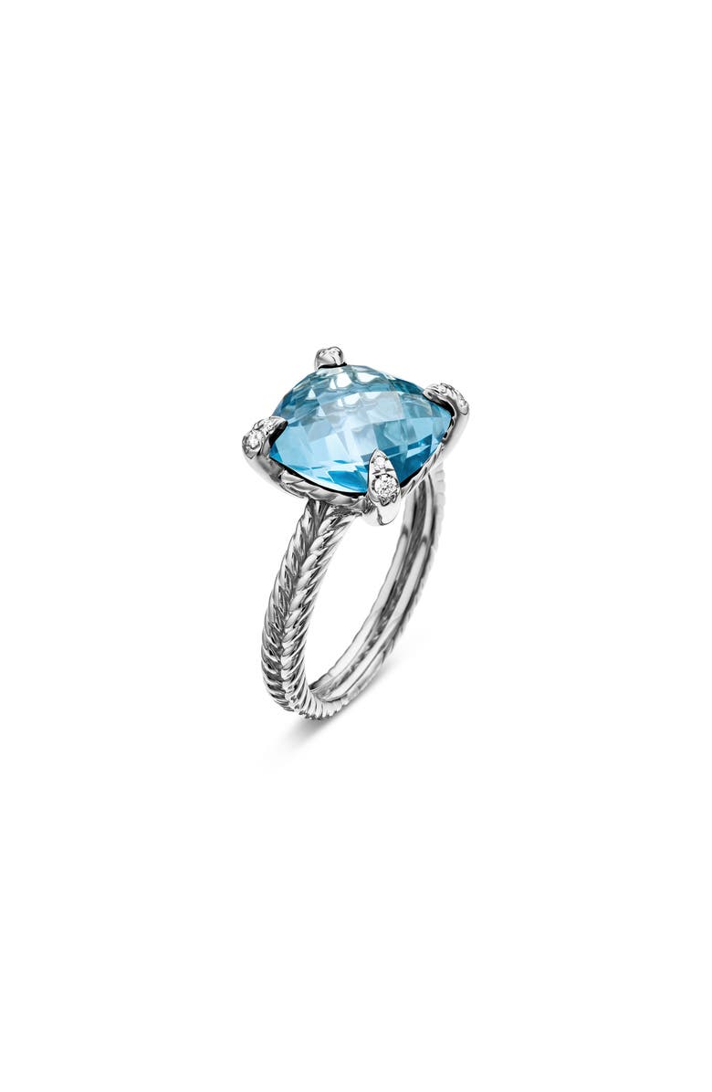 David Yurman Châtelaine Ring with Semiprecious Stone & Diamonds, Alternate, color, 