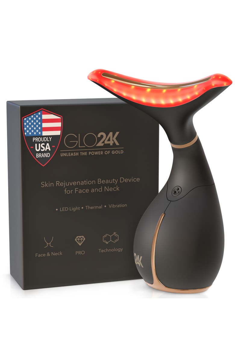 GLO24K UNLEASH THE POWER OF GOLD Skin Rejuvenation Beauty Device for Face and Neck, Alternate, color, Na