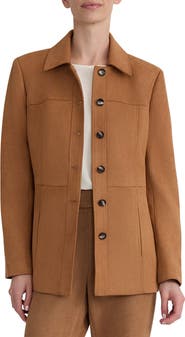 Jones New York Scuba Point Collar Button Down Jacket