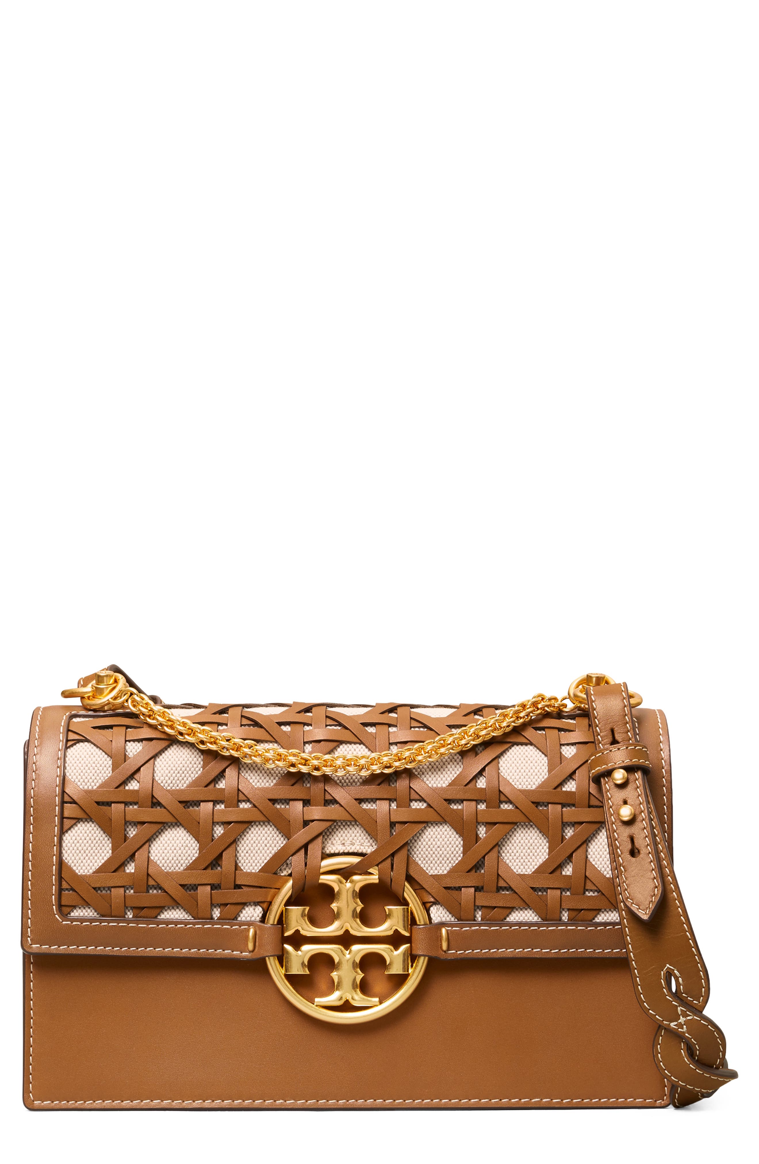 Tory Burch Torry Burch Miller Basket Weave Shoulder Bag, Main, color, 