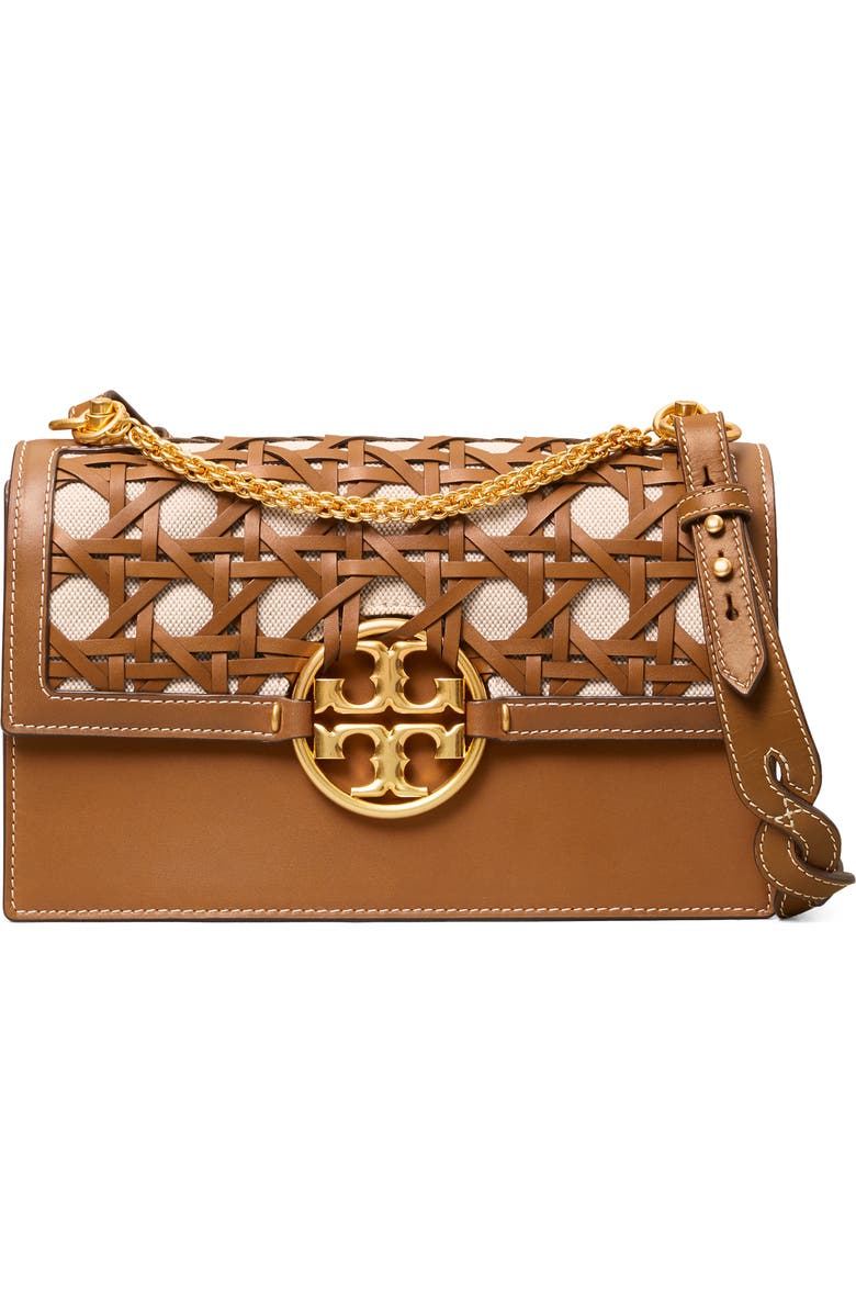 Tory Burch Torry Burch Miller Basket Weave Shoulder Bag, Main, color,