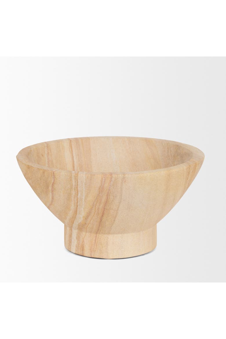 Ramira Sandstone Decorative Pedestal Bowl, Alternate, color, Brown
