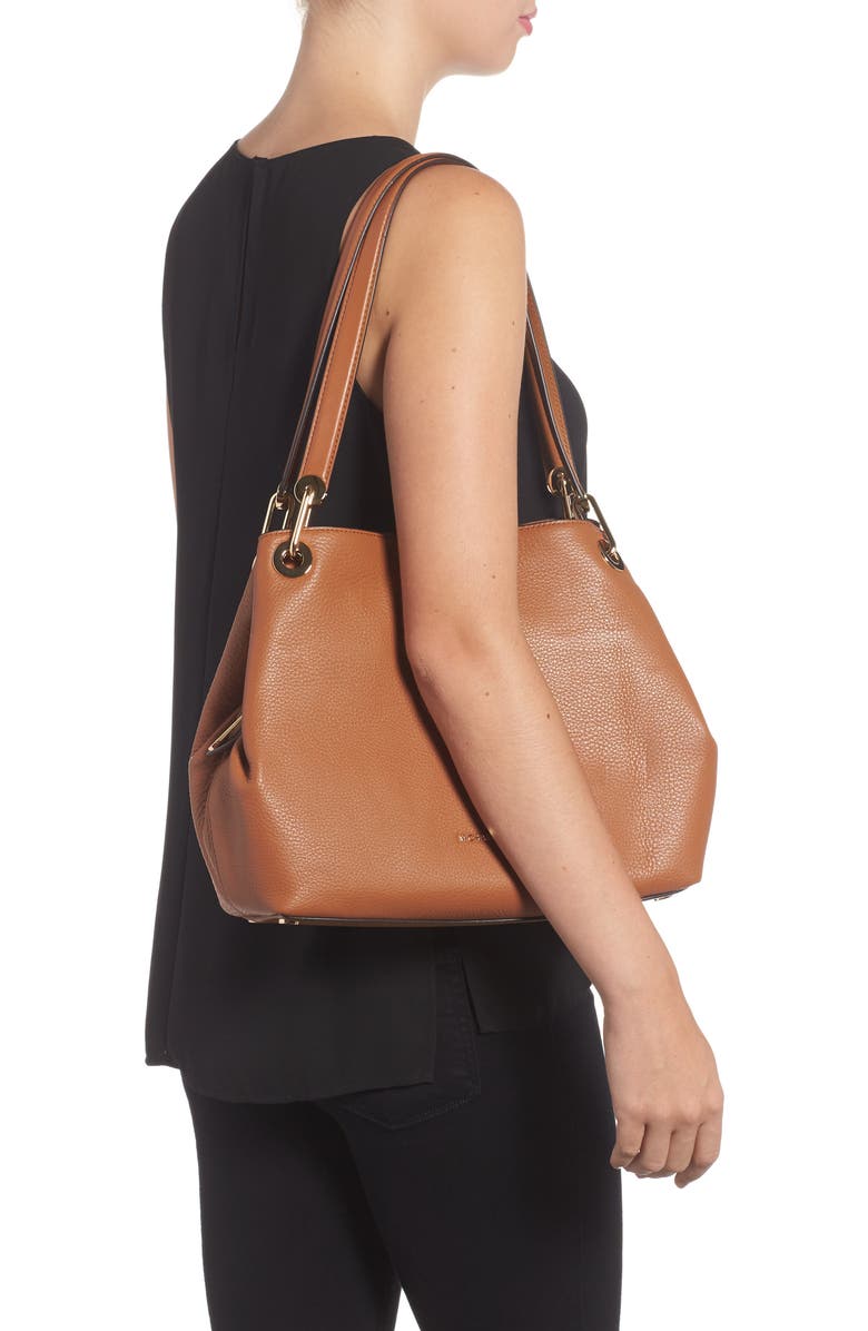 MICHAEL Michael Kors Large Raven Leather Tote, Alternate, color,