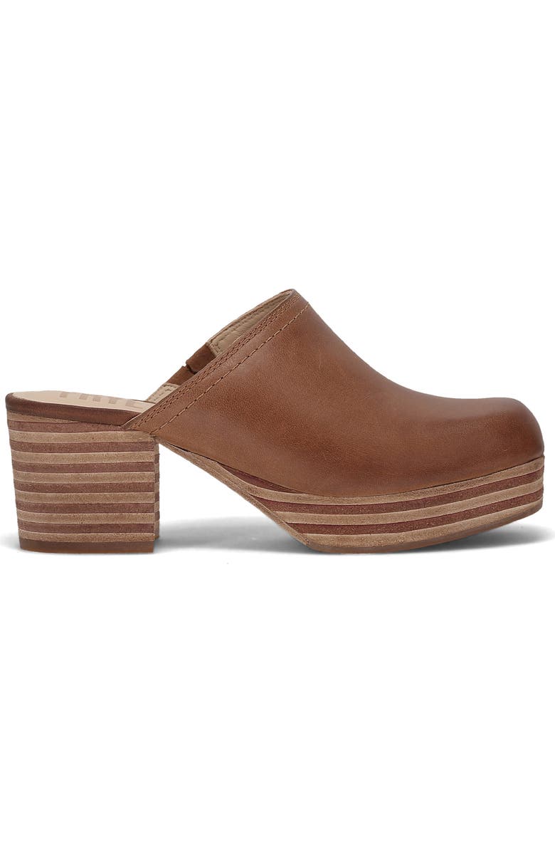 Frye Campus Leather Clog, Alternate, color, Saddle