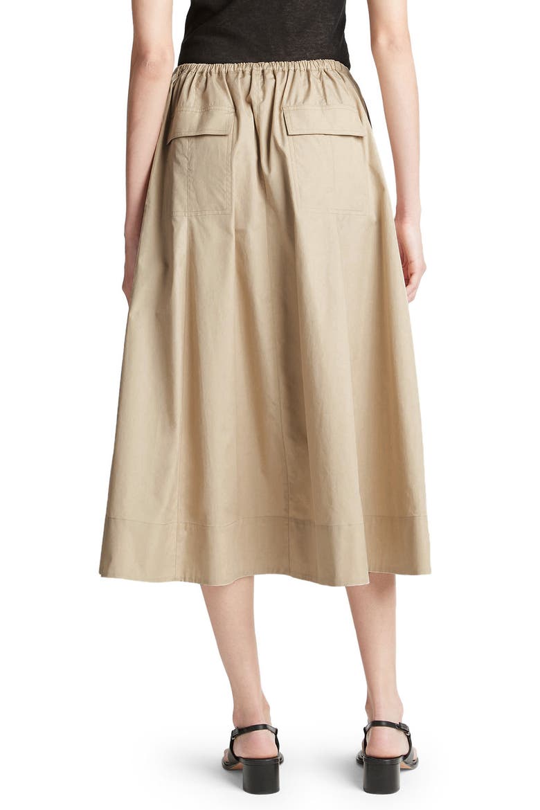 Gathered Cotton Utility Skirt, Alternate, color, WHITE OAK