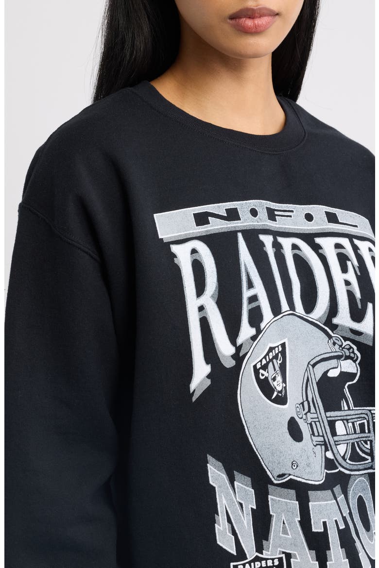 Raiders Nation Crewneck Sweatshirt, Alternate, color, BLACK