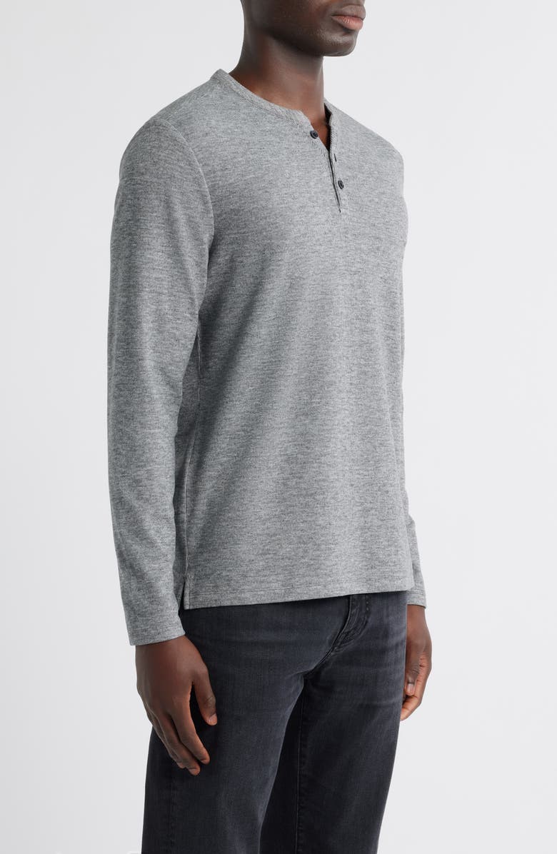 Robert Barakett Alec Heathered Henley, Alternate, color, Grey