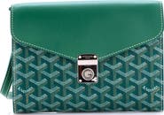 Pre-Owned Goyard Chypre Wallet on Strap Coated Canvas with Leather