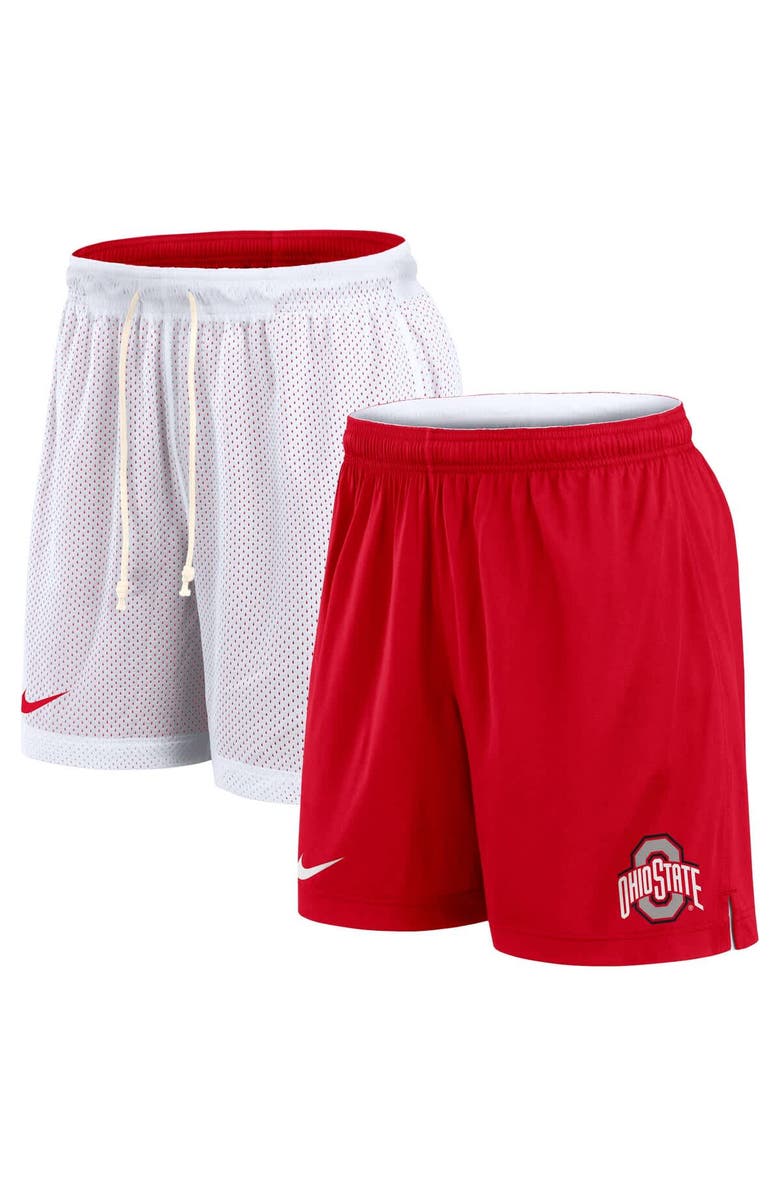 Nike Men's Nike White/Scarlet Ohio State Buckeyes Primetime Reversible Performance Shorts, Main, color, White