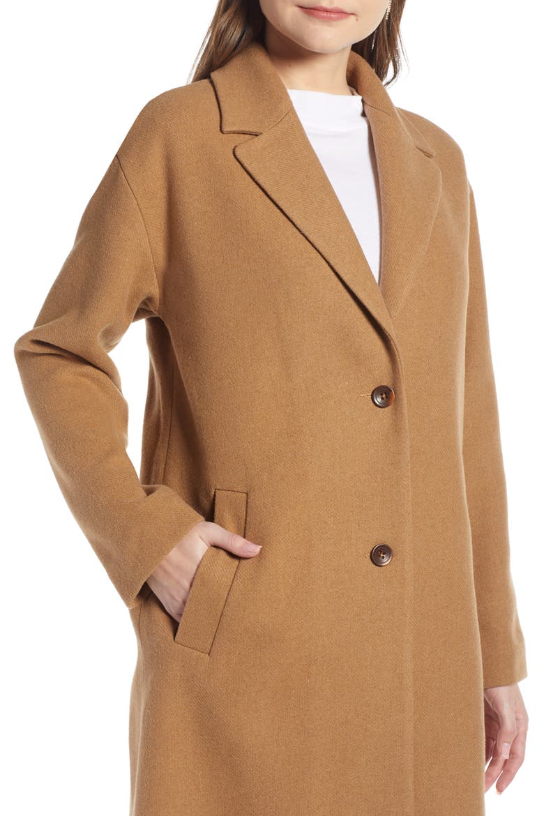 Longline Camel Coat (Nordstrom Exclusive), Alternate, color, BROWN BEAR
