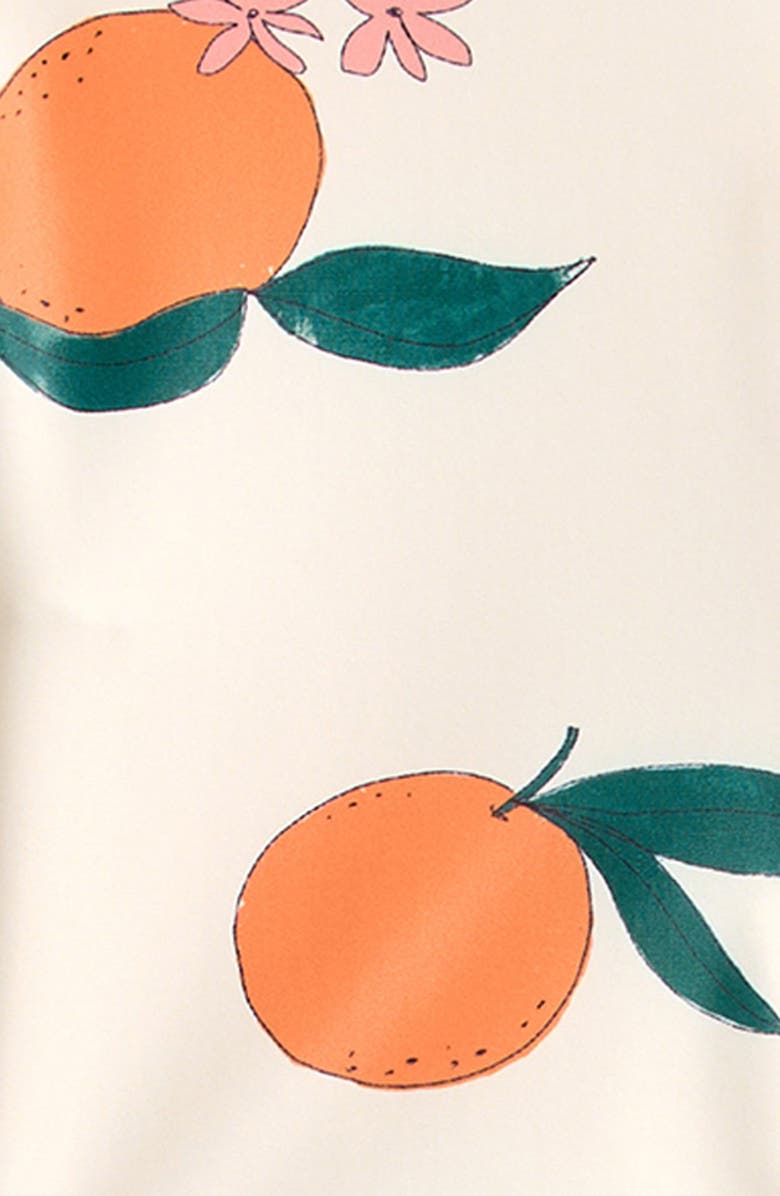 OTTER AVENUE Kids' Orange Print Two-Piece Crop Rashguard Swimsuit, Alternate, color, Wishbone Print