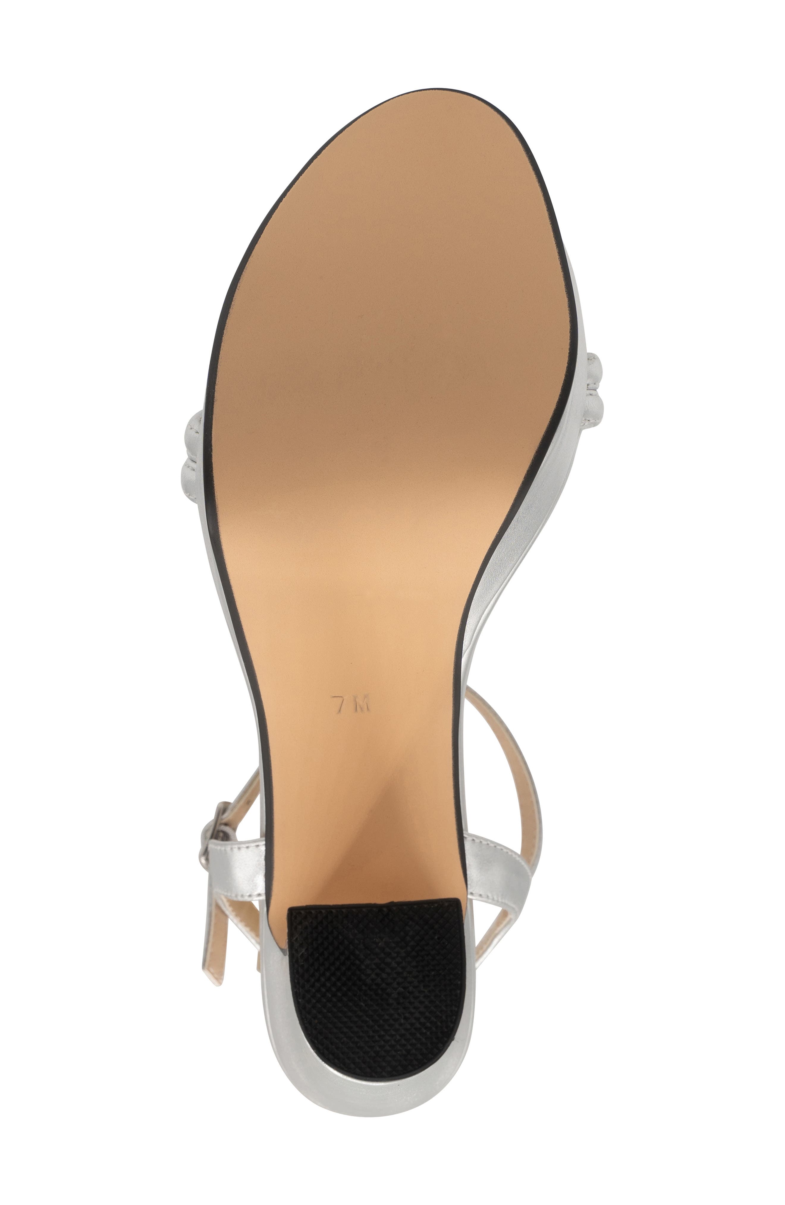 Natalia Ankle Strap Platform Sandal, Alternate, color, SILVER