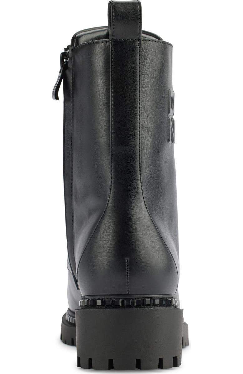 DKNY Rudy Leather Combat Boot, Alternate, color, Black