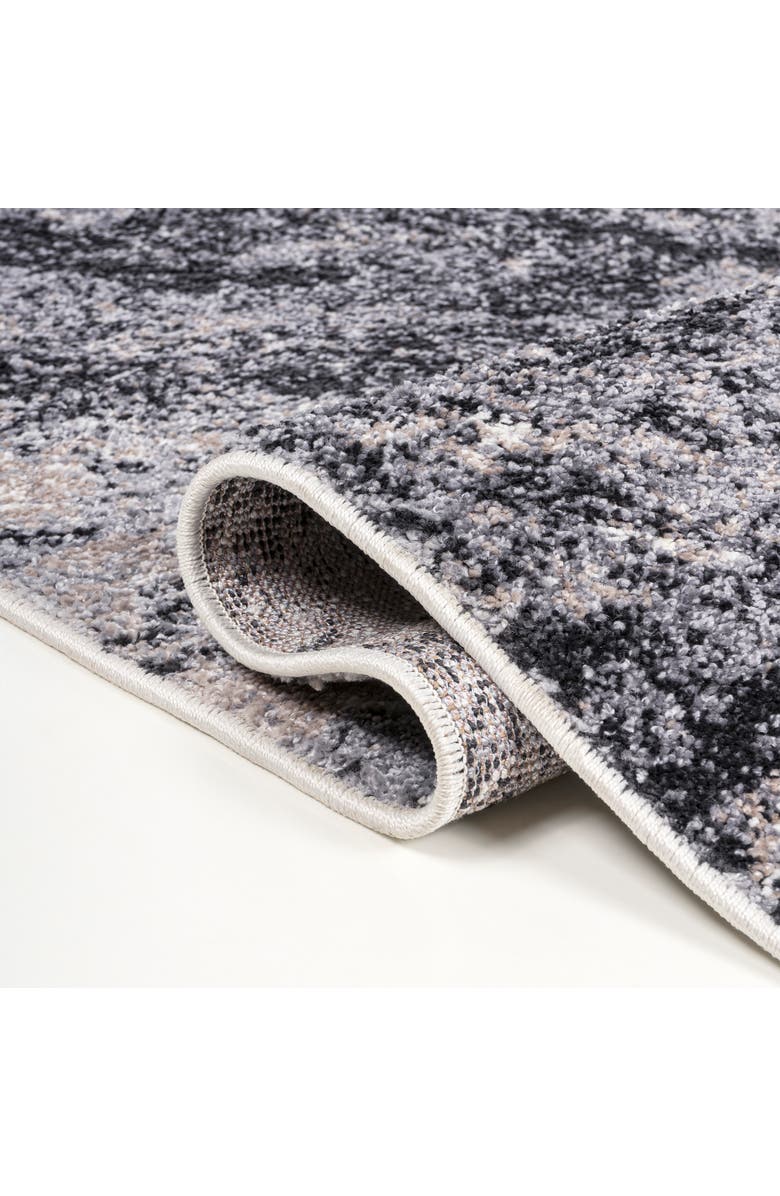 JONATHAN Y Kassia Contemporary Glam Abstract Marble Area Rug, Alternate, color, Charcoal/Cream