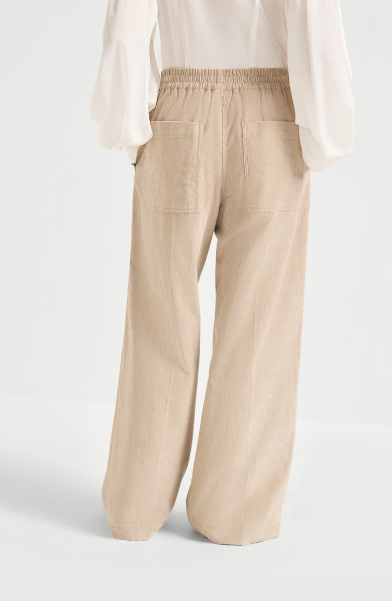 Brunello Cucinelli Loose Track trousers, Alternate, color, Beige