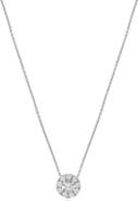 Ancona Fine Jewelry Prong Round Diamond Halo Necklace in 14K White Gold