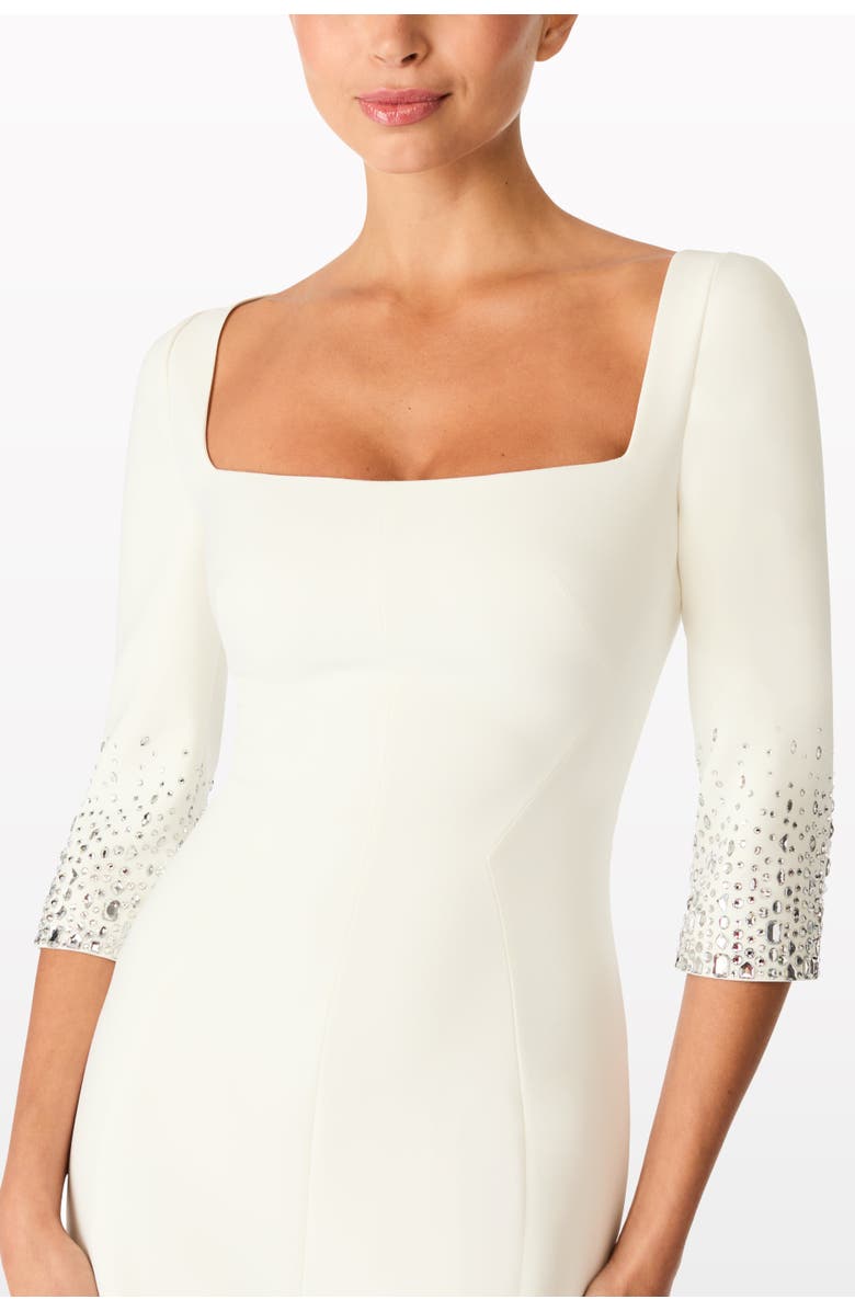 Jenny Packham Rosebud Midi Dress, Alternate, color, Vanilla