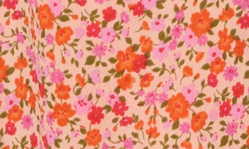 Shop Renee C Floral Balloon Sleeve Top In Pink