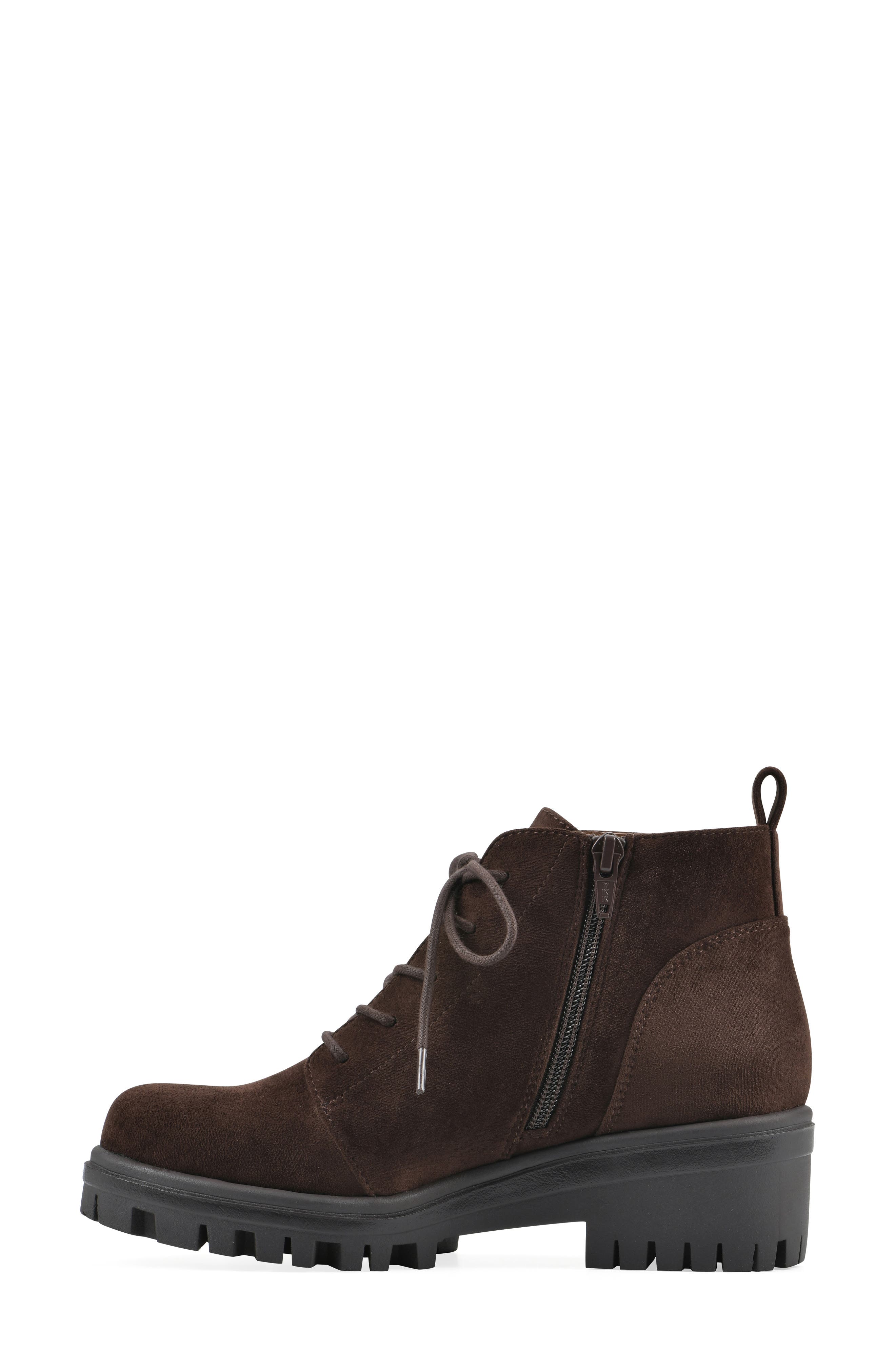 White Mountain Footwear Tariq Lug Lace-Up Boot, Alternate, color, Coco Brown/ Suedette