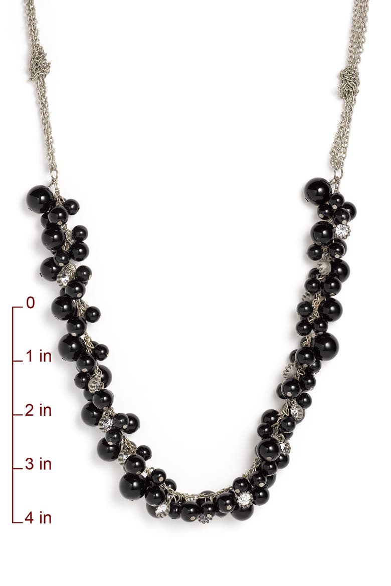 Bead & Jewel Necklace, Alternate, color, JET / CRYSTAL