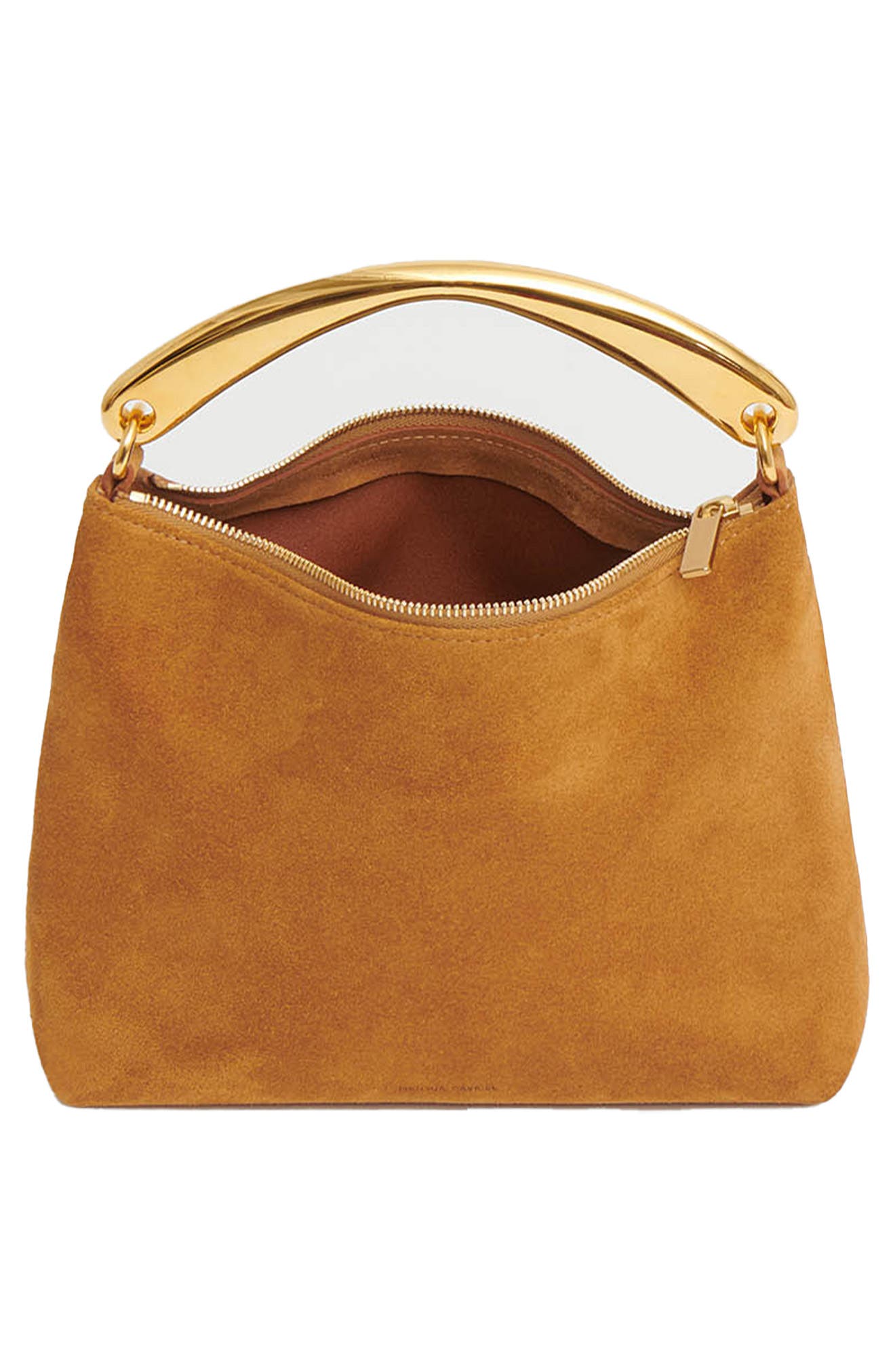Mansur Gavriel Hera Suede Metal Top Handle Bag, Alternate, color, 