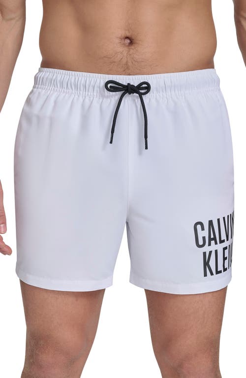 Calvin Klein Intense Power Swim Trunks In White