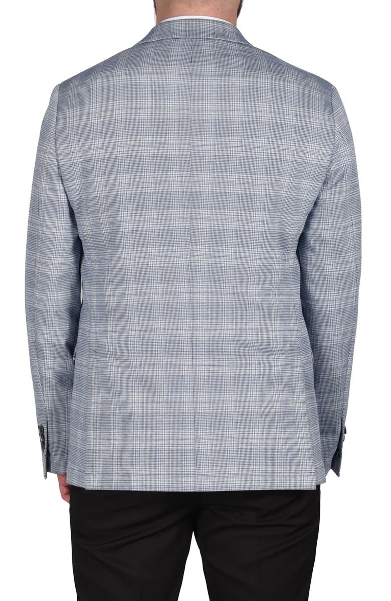 CRICKETEER Plaid Knit Sport Coat, Alternate, color, Navy