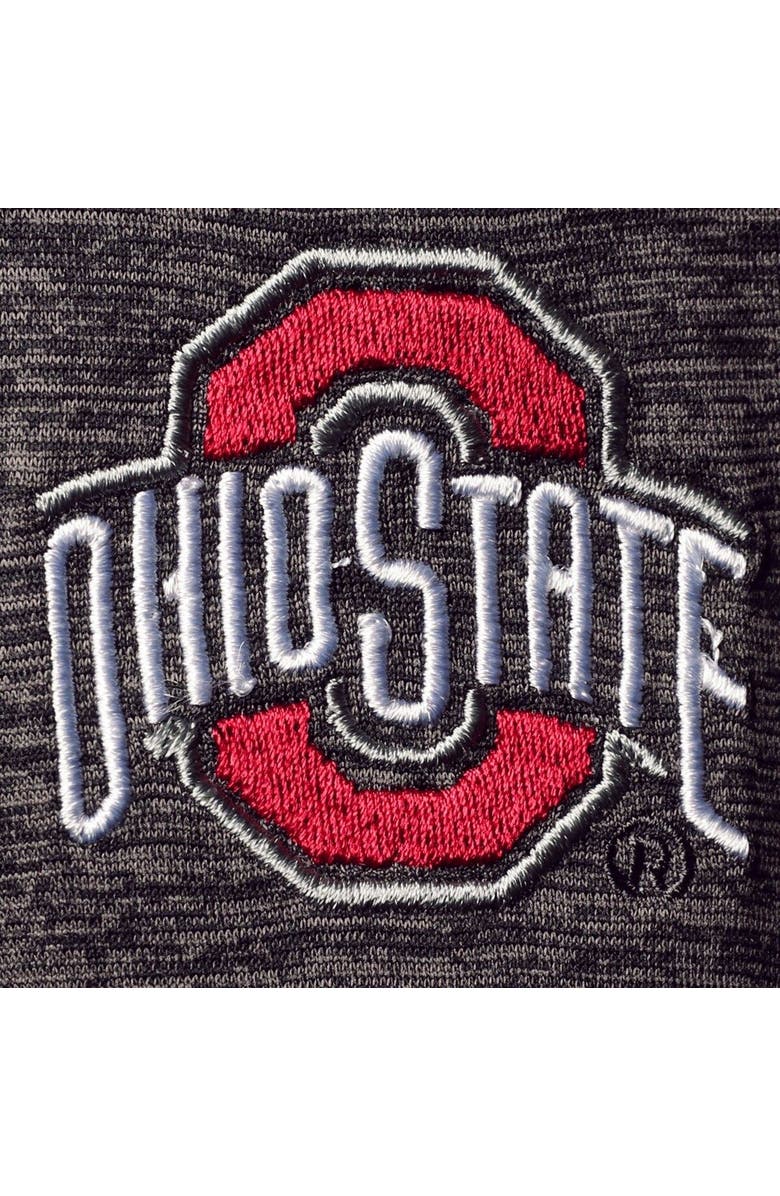 COLOSSEUM Men's Colosseum Heathered Black Ohio State Buckeyes Down Swing Raglan Polo, Alternate, color, Heather Black