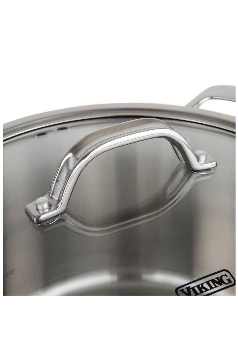 3-Ply Contemporary Stain Stockpot with Lid, Alternate, color, STAINLESS STEEL