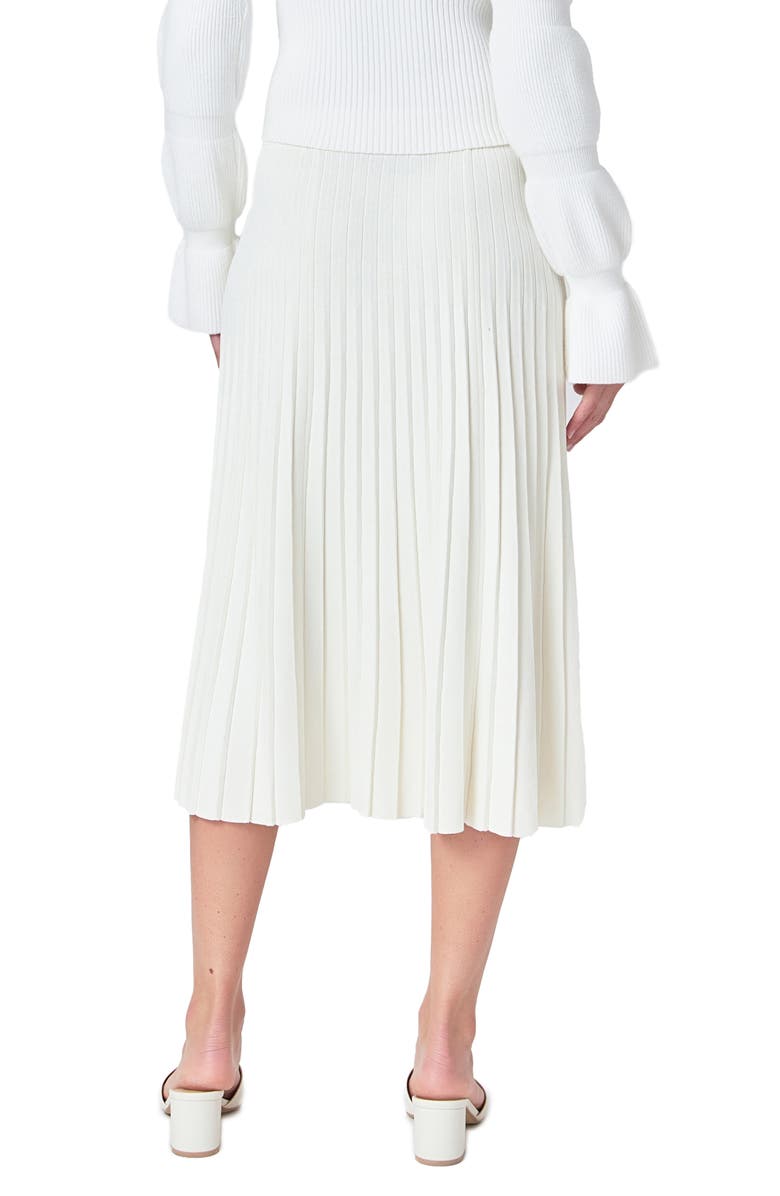 Endless Rose Pleated Knit Skirt, Alternate, color, Ivory