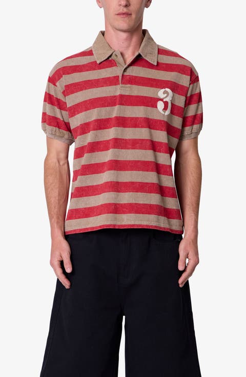 Striped Short Sleeve Rugby Shirt