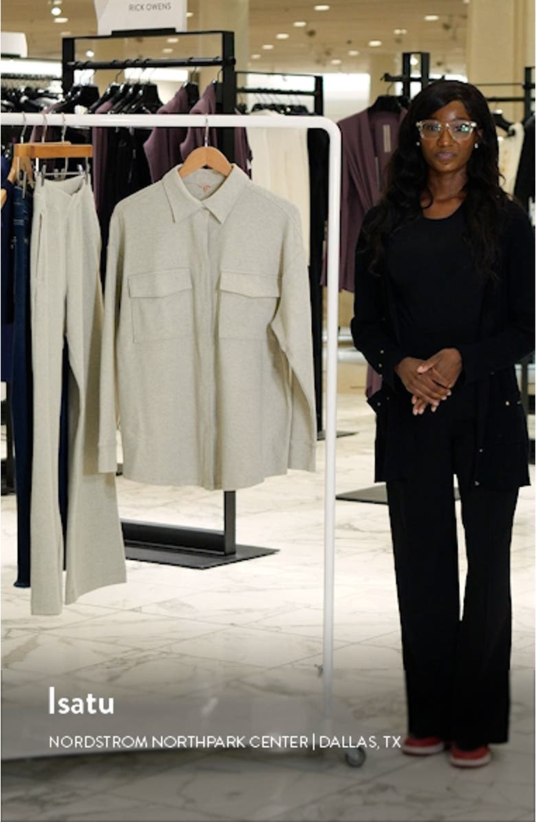 Luxe Sweats Stretch Cotton Snap Shacket, sales video thumbnail